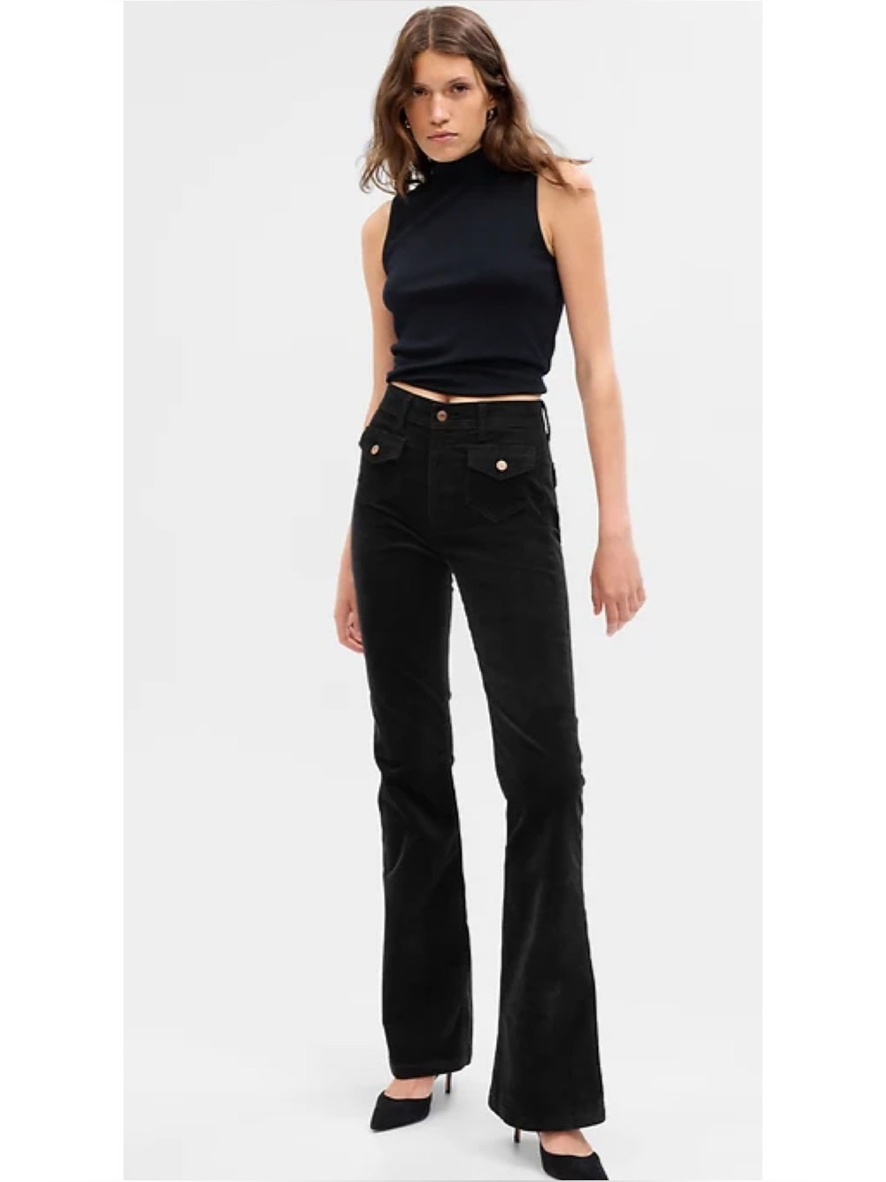 Gap 70s Flare High Rise Corduroy Pants Retro Casual